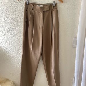 The Frankie Shop Bea Suit Pants Latte Small